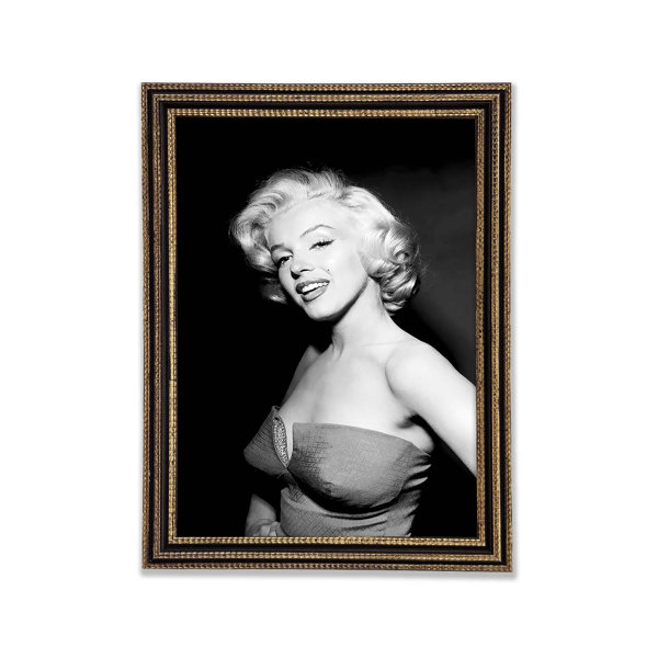 Ebern Designs Marilyn Monroe L Cheln Gerahmter Druck Wayfair De